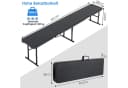 TLGREEN Gartenbank 2er Set Klappbar Grau HDPE & Stahl Bild 1