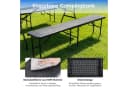 TLGREEN Gartenbank 2er Set Klappbar Grau HDPE & Stahl Bild 3