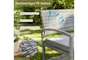 TLGREEN Gartenbank 2-Sitzer Rattan Sofa grau mit Kissen Bild 4