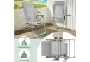 TLGREEN Klappstuhl 6-fach verstellbar Aluminium grau Bild 1