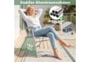 TLGREEN Klappstuhl 6-fach verstellbar Aluminium grau Bild 4