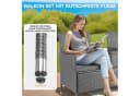 TLGREEN Balkonset Polyrattan Gartenbank 2er Set Grau mit Tisch Bild 1