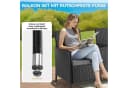 TLGREEN Balkonset Polyrattan Gartenbank 2er Set Schwarz Bild 1