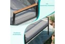 TLGREEN Gartenbank Rattan 2-Sitzer Grau mit Kissen Bild 3