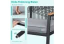 TLGREEN Gartenbank Rattan 2-Sitzer Grau mit Kissen Bild 5
