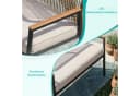 TLGREEN Gartenbank Rattan 2-Sitzer Beige mit Kissen Bild 3