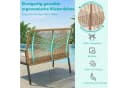 TLGREEN Gartenbank Rattan 2-Sitzer Beige mit Kissen Bild 4