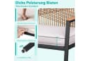 TLGREEN Gartenbank Rattan 2-Sitzer Beige mit Kissen Bild 5
