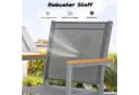 TLGREEN Stapelstuhl Aluminium Outdoor mit WPC-Armlehnen Grau Bild 4