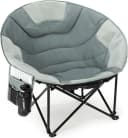 TLGREEN Campingstuhl Moonchair XXL Grau Klappbar 150kg Bild 2