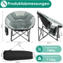 TLGREEN Campingstuhl Moonchair XXL Grau Klappbar 150kg Bild 3