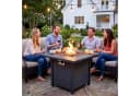 TLGREEN Gas Feuertisch 28/30 Zoll Outdoor Heiztisch mit Lavasteinen Bild 1