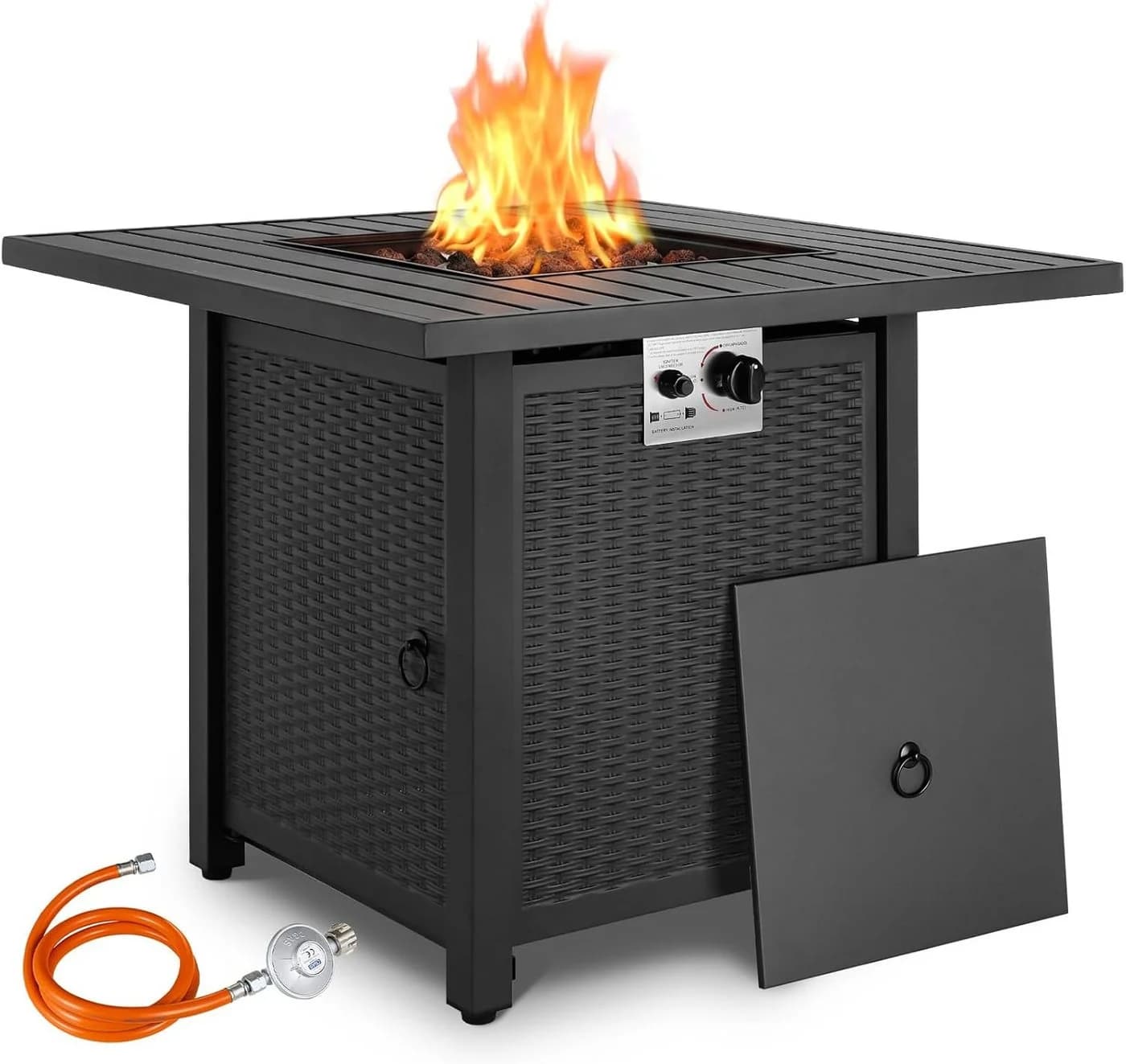 TLGREEN Gas Feuertisch 28/30 Zoll Outdoor Heiztisch mit Lavasteinen - Bild 2