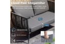 TLGREEN Gartenbank Polyrattan 2-Sitzer Sofa Schwarz Bild 3