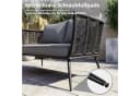 TLGREEN Gartenbank Polyrattan 2-Sitzer Sofa Schwarz Bild 5