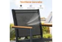 TLGREEN Stapelstuhl Aluminium Outdoor mit WPC-Armlehnen Schwarz Bild 5