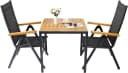 TLGREEN Garten-Essgruppe Aluminium WPC Tisch klappbar schwarz Bild 2