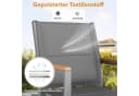 TLGREEN Stapelstuhl 4er Set Esszimmerstuhl mit WPC Armlehnen Grau/Schwarz Bild 5