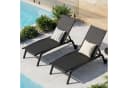 TLGREEN Gartenliege 5-fach verstellbar mit Textilene-Bezug und Rädern Bild 1