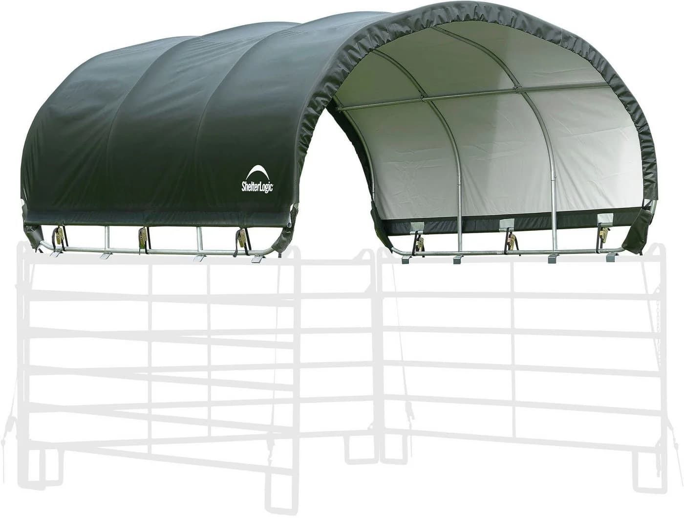 ShelterLogic Weidezelt Überdachung Grün Polyethylen Pferdestall 13,7m² - Bild 2