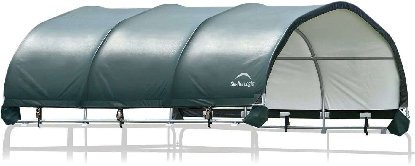ShelterLogic Weidezelt Überdachung Grün Polyethylen Pferdestall 13,7m² - Bild 3