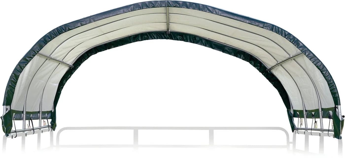 ShelterLogic Weidezelt Überdachung Grün Polyethylen Pferdestall 13,7m² - Bild 4