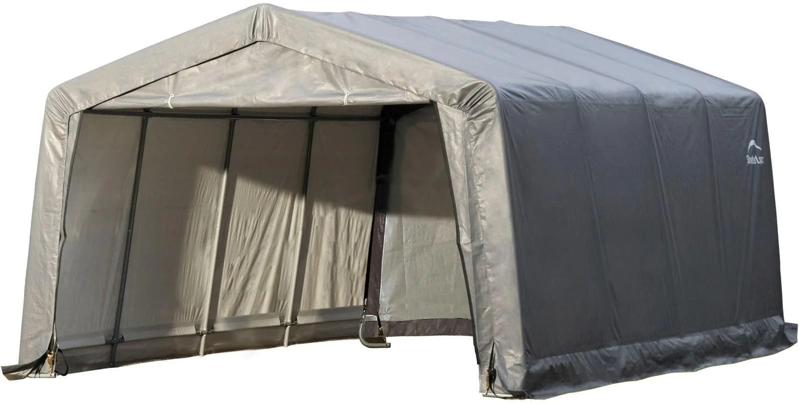 ShelterLogic Weidezelt Garage Polyethylen Grau 18 m² - Bild 2
