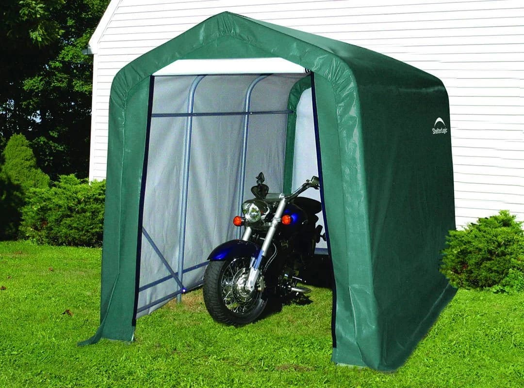 ShelterLogic Stahl Folien Zeltgarage Gerätehaus 3,24m² Grün 180x180x180 cm - Bild 2