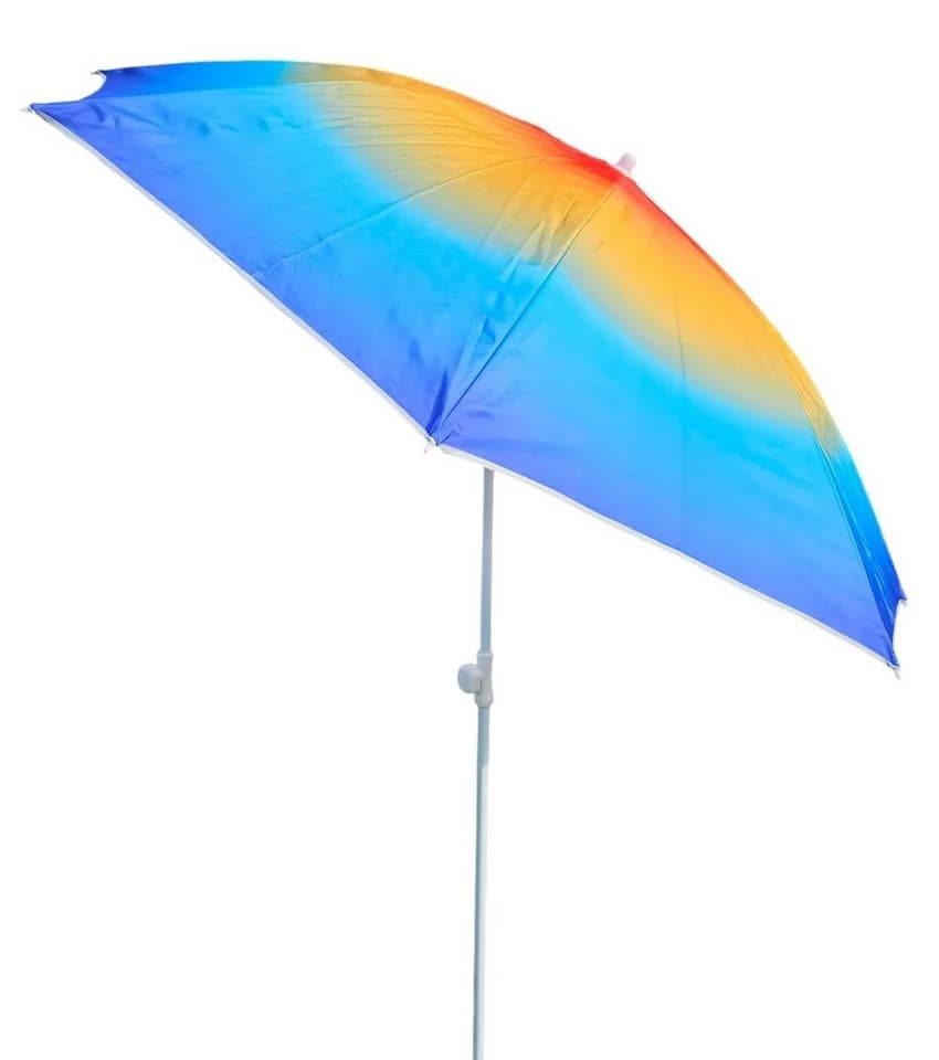 Meinposten Sonnenschirm blau gelb bunt UV 50+ 155 cm