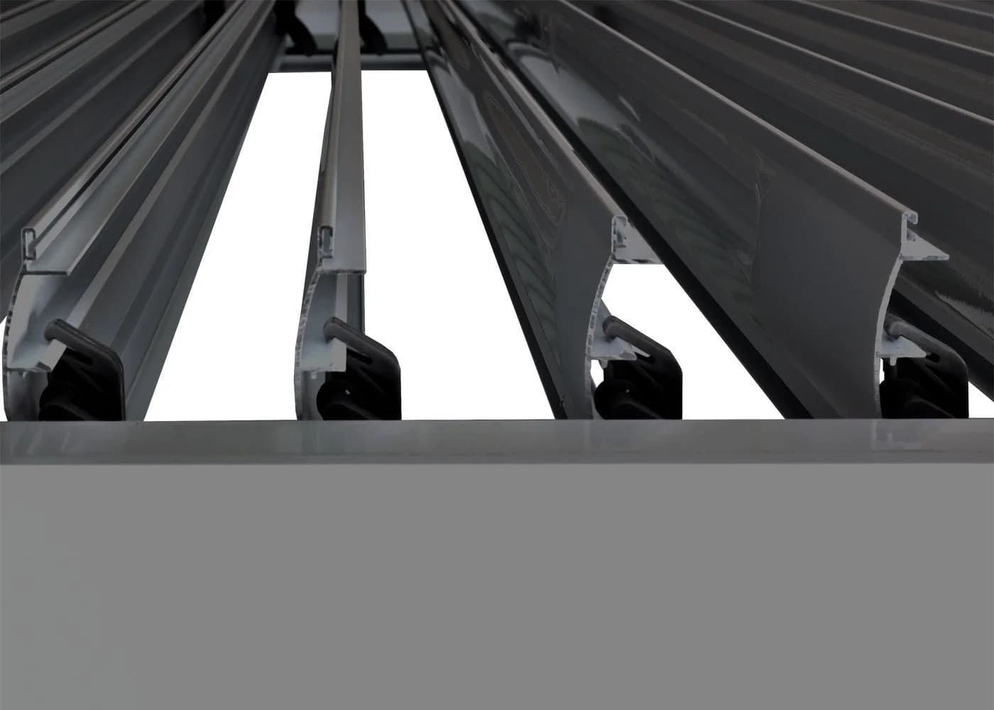 MCW Terrassendach Pergola Anthrazit mit Lamellendach & Rollos