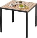 TLGREEN Gartentisch Wetterfest Balkontisch Aluminium mit WPC Tischplatte Holzoptik Bild 2