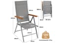 TLGREEN Gartenstuhl Hochlehner 2/4er Set Klappstuhl Grau Aluminium Bild 1