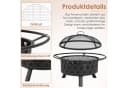 TLGREEN Feuerschale 76cm/80cm BBQ Garten 2-in-1 Outdoor Stahl Bild 4