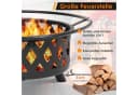 TLGREEN Feuerschale 76cm/80cm BBQ Garten 2-in-1 Outdoor Stahl Bild 5