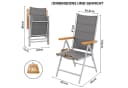 TLGREEN 2er Set Klappbarer Gartenstuhl Aluminium Hochlehner Silbergrau Bild 1