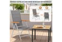 TLGREEN 2er Set Klappbarer Gartenstuhl Aluminium Hochlehner Silbergrau Bild 3