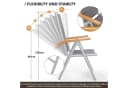 TLGREEN 2er Set Klappbarer Gartenstuhl Aluminium Hochlehner Silbergrau Bild 4