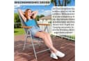 TLGREEN 2er Set Klappbarer Gartenstuhl Aluminium Hochlehner Silbergrau Bild 5