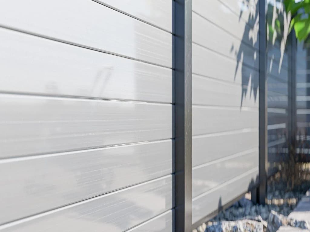 Outgarden Sichtschutzzaun PVC Cremeweiß 1,8m blickdicht