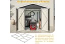 Thanaddo Gartenhaus Metall Gerätehaus Grau Bild 1