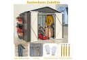 Thanaddo Gartenhaus Metall Gerätehaus Grau Bild 5