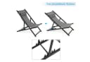 Mondeer Gartenliege Liegestuhl Klappbar 2 St. Dunkelgrau Aluminium Bild 3