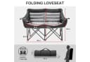 Meulbaty Doppel-Campingstuhl Grau/Schwarz 2-Personen-Loveseat Bild 1