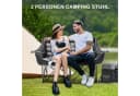 Meulbaty Doppel-Campingstuhl Grau/Schwarz 2-Personen-Loveseat Bild 3