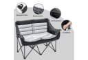 Meulbaty Doppel-Campingstuhl Grau/Schwarz 2-Personen-Loveseat Bild 4