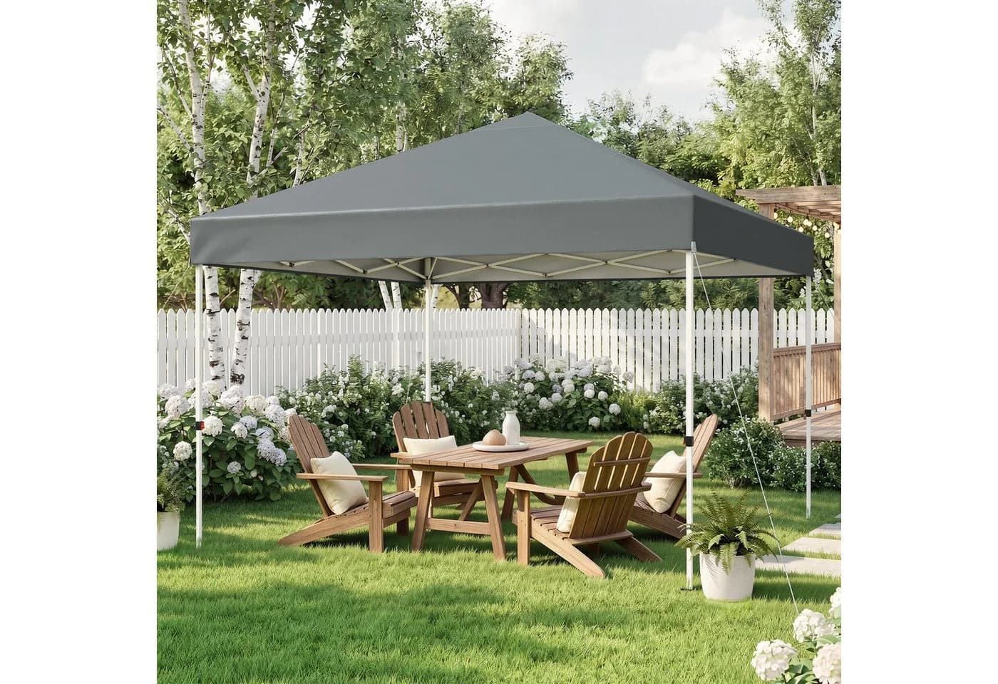 HawthyHome Faltpavillon Pop-Up Beige UV50+ Wasserdicht - Bild 2