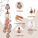 MOPUEA Windspiel Retro Braun mit 6 Glocken & 7 Kolibris Bild 1