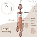 MOPUEA Windspiel Retro Braun mit 6 Glocken & 7 Kolibris Bild 3