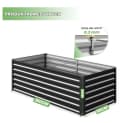 Meulbaty Blumenkasten Hochbeet Metall Schwarz Rechteckig Bild 1