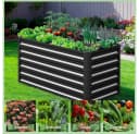 Meulbaty Blumenkasten Hochbeet Metall Schwarz Rechteckig Bild 4